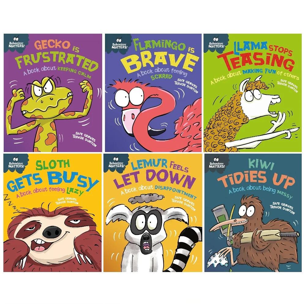 TEMU (age 3–5) Sue Graves Behaviour Matters Series 2 Collection 6 Books Set – Gecko Is Frustrated, Llama Stops Teasing & Educational Behaviour