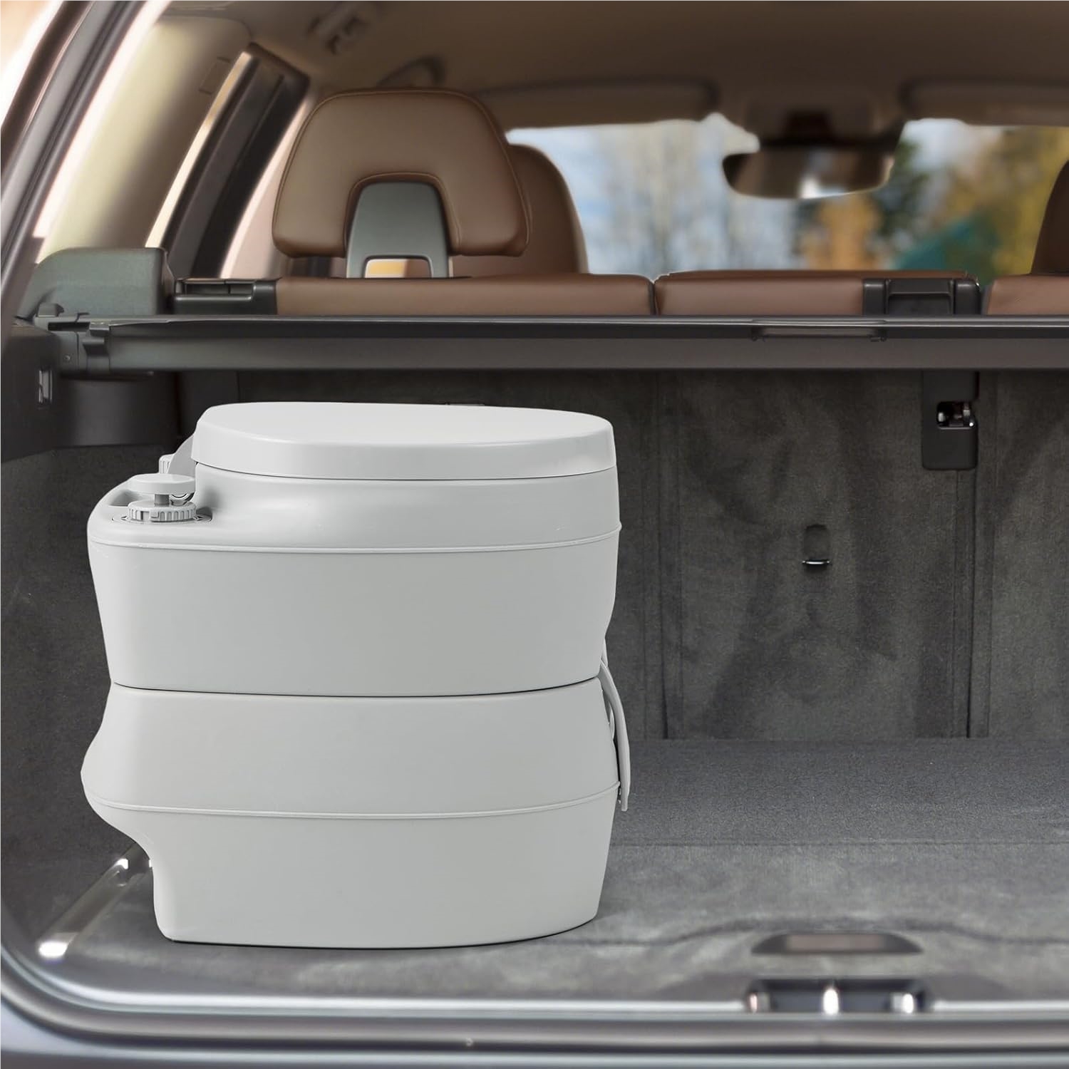 Image of 20l + 12l Camping Toilet With Removable Waste Tank & Handle, Portable Camping Toilet, Travel Toilet For Travel, Camping And Motorhome