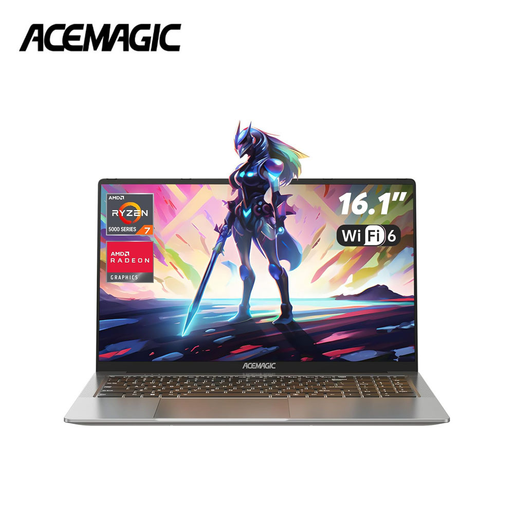 TEMU Acemagic Laptop With Metal Case And Backlit Gaming Laptop 7 5700u For Gamer Notebook 16.1 Inch Fhd 16gb Ddr4 512gb M.2 Ssd Wifi 6 Wireless 5.2