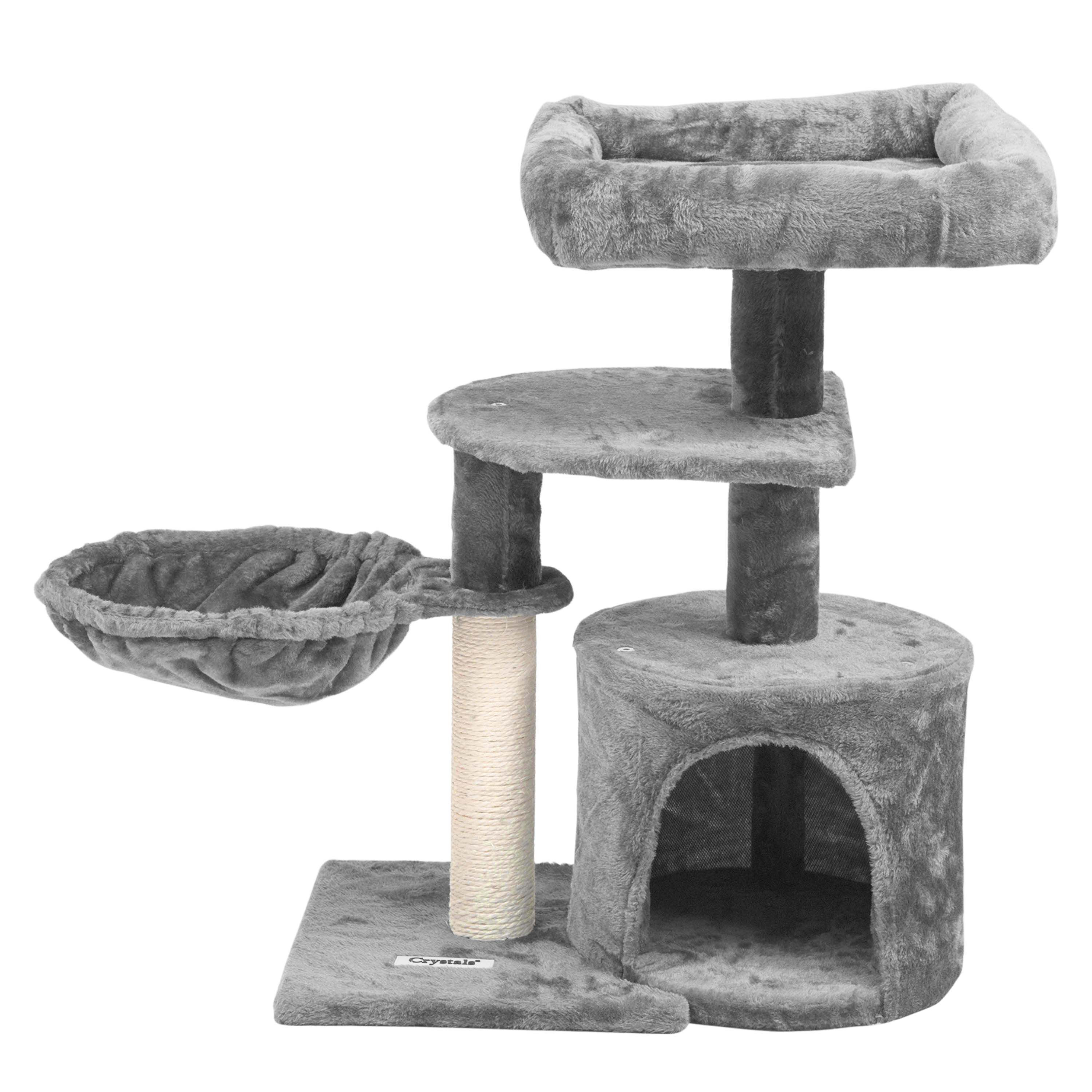 68cm Multi-Level Cat Tree Tower with Scratching Posts and Condos
