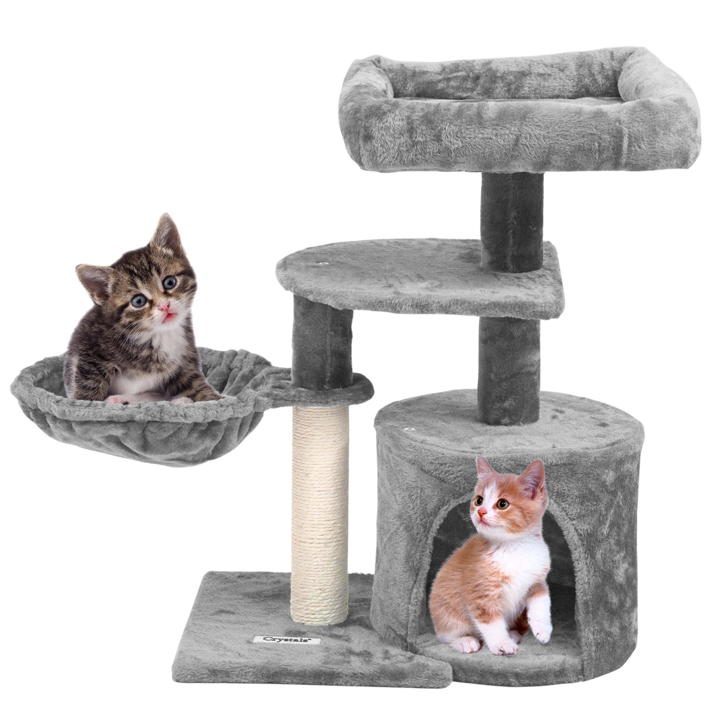 68cm Multi-Level Cat Tree Tower with Scratching Posts and Condos