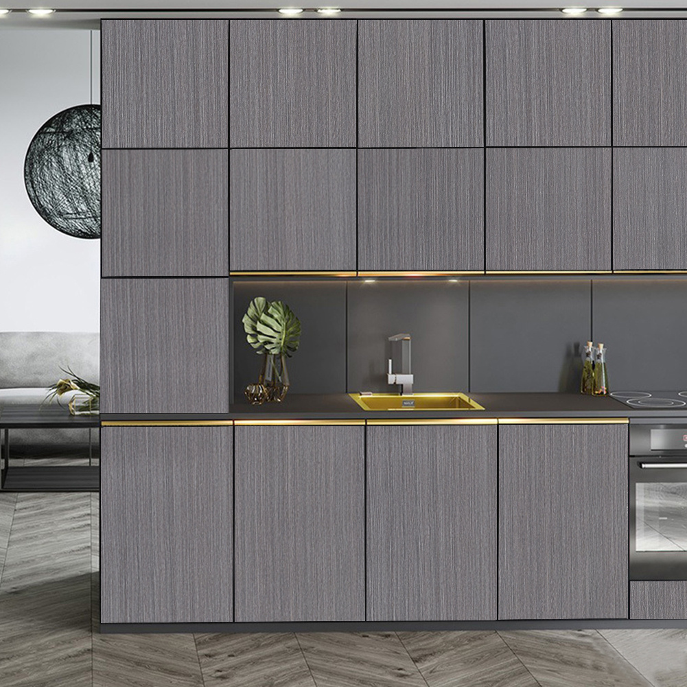 TEMU Grey Vinyl Wrap Self Adhesive Wallpaper, Wood Grain Effect Sticky Back Plastic Roll For Furniture, Removable Peel And Stick Wallpaper Decorative