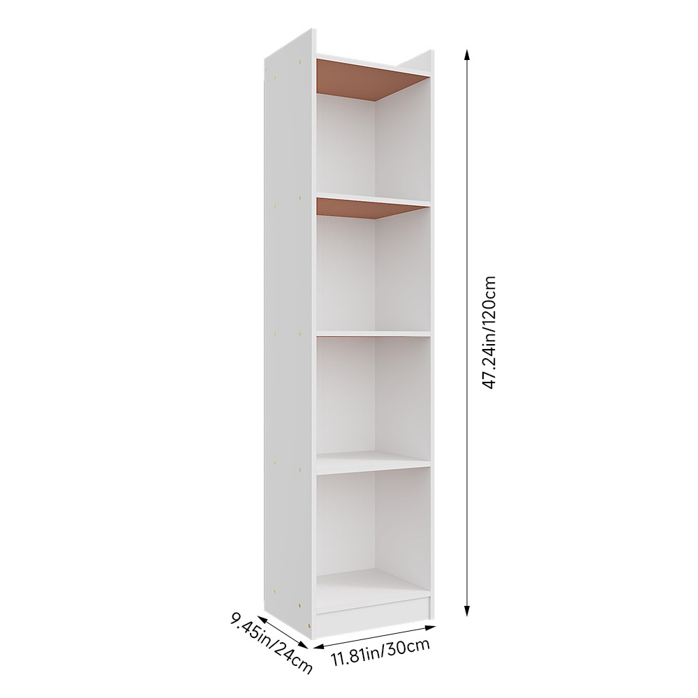 Multipurpose 5-Layer Slim Open Shelves Bookcase Organizer