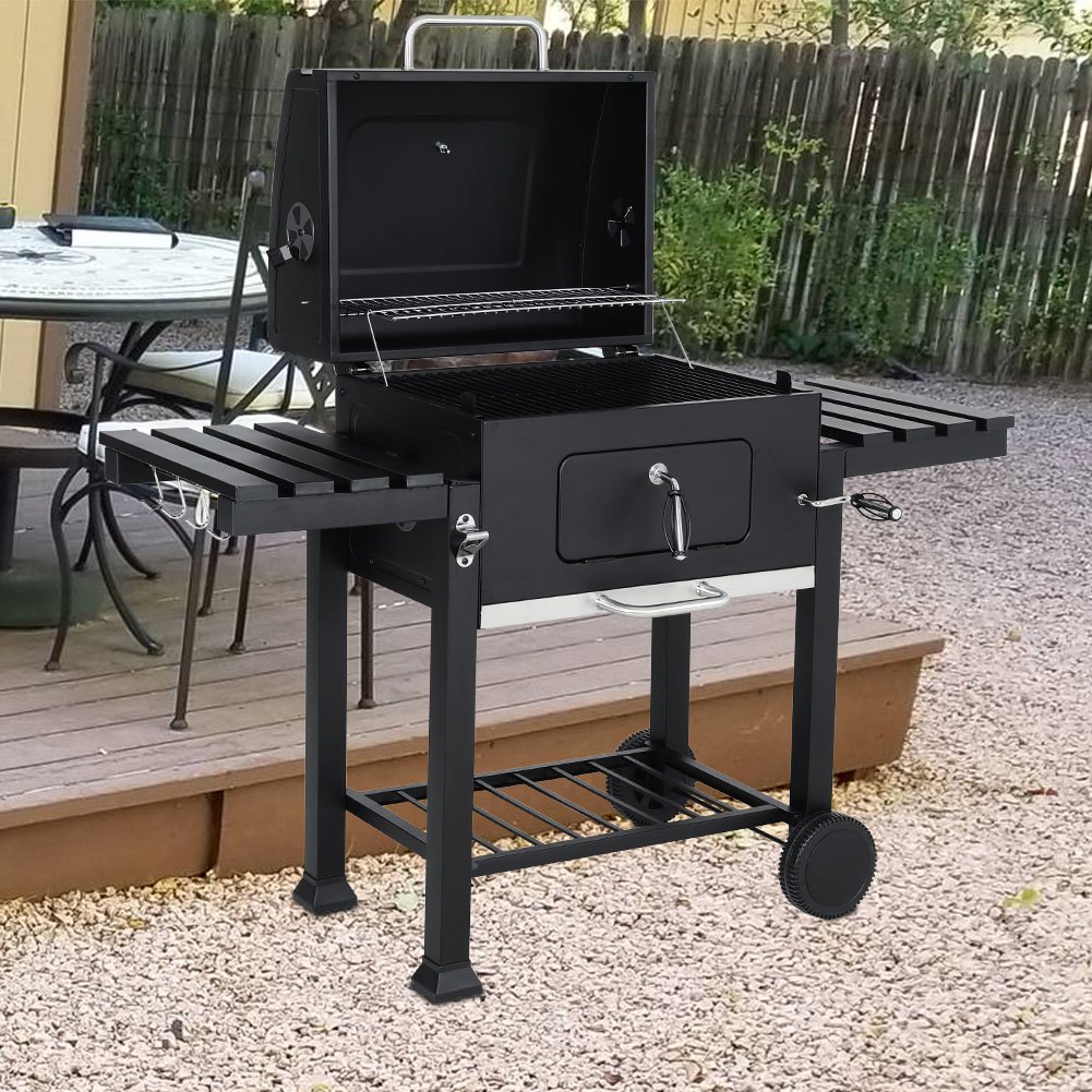 TEMU 138x60x108cm Outdoor Patio Grill Grill Rack Smoke Grill Grill Cart Stove Portable Grill Grill Barbecue Outdoor Bbq
