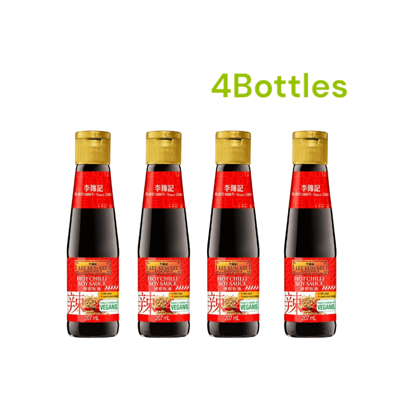 Image of 4 Bottles Leekumkee Chili-black Bean Oil 4×207ml - Enjoy The Rich And Savory Flavor Of Chili Black Bean Oil!