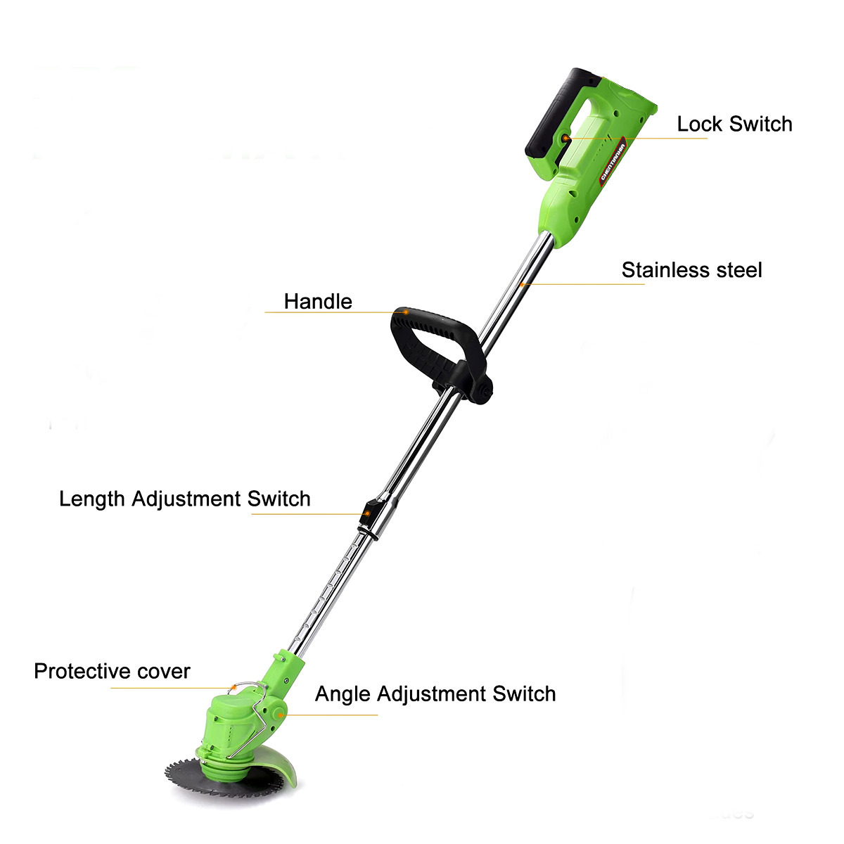 Machine ONLY 21V Cordless Electric Strimmer Grass Trimmer Weed Cutter Garden Edger +2 Battery