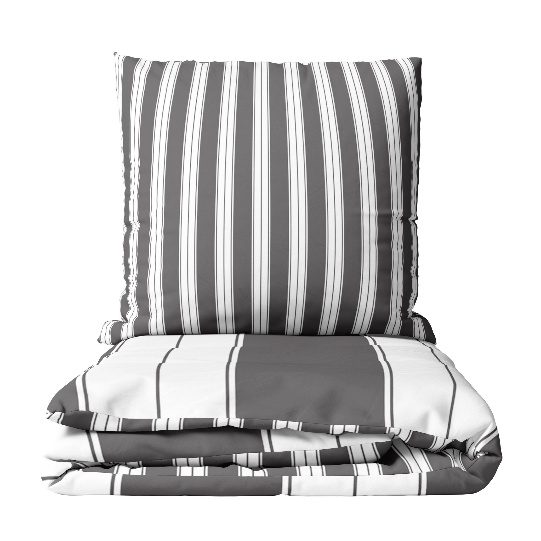 E-shop Bettwäsche Baumwolle Streifen Set Blau Braun Grau Lila Weiss Modern Kissenbezug 80x80 cm mit Reißverschluss