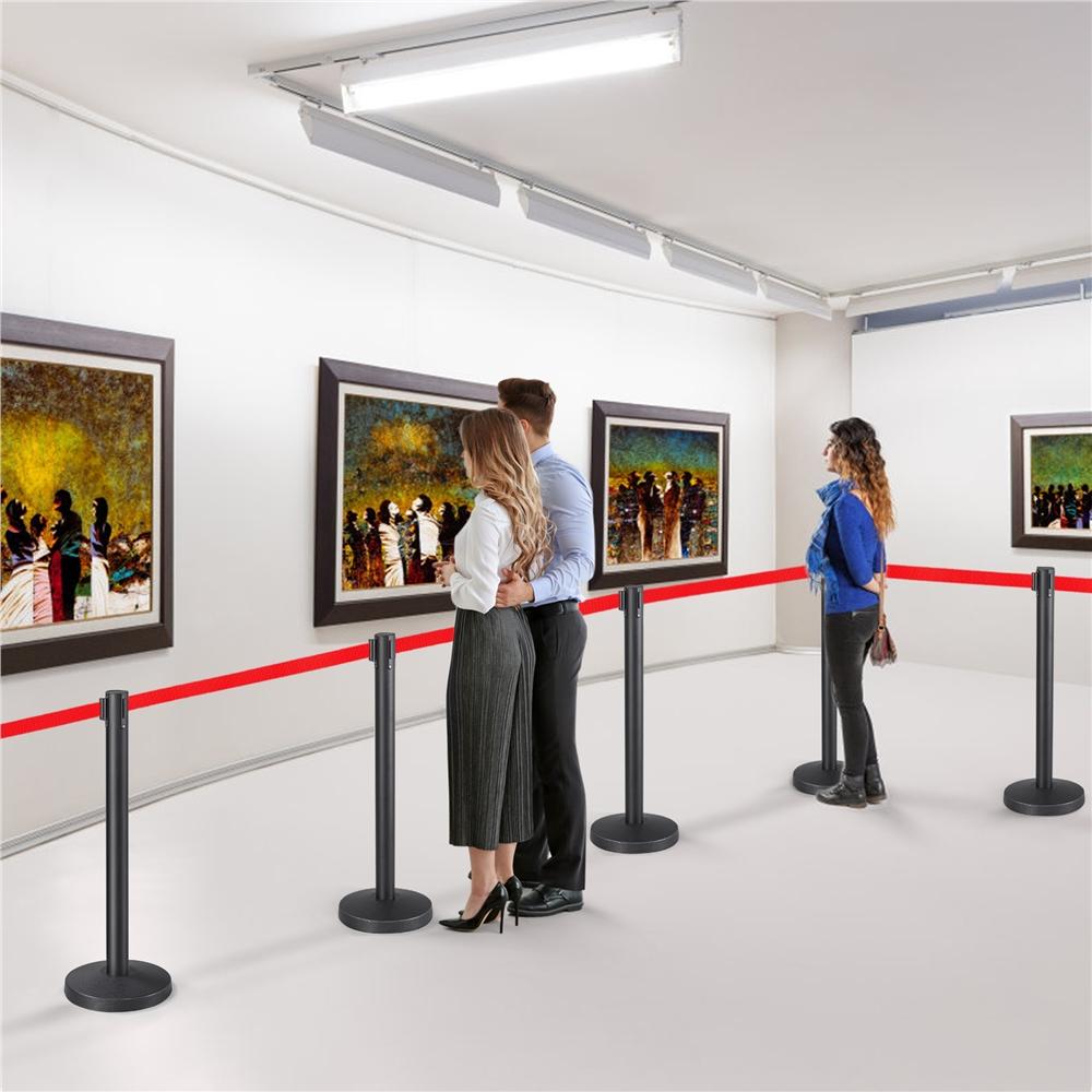 TEMU Costoffs 2 per Delimitazione Spazi Altezza 92 cm Colonnine Segnapercorso con Nastro Estensibile Ideali come Separacode e Transenne Eliminacode