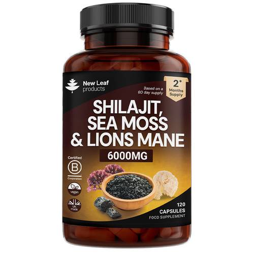 shilajit mane capsules 6000mg high strength 120 capsules himalayan with 60 acid irish mane 100 body vegan uk made 2 months supply rich in