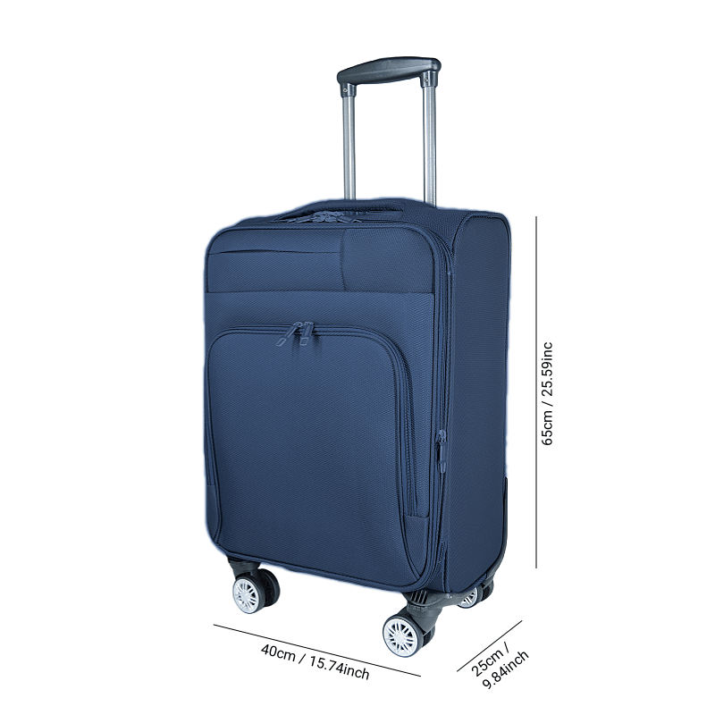 TEMU Local Warehouse Shipping, 57cm Carry-on Fabric Suitcase With 8 Wheels, Side Handle, Combination Lock, Fast Shipping