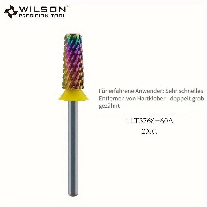 Image of Wilson 5. Professional Nail Drill Bits Conical Flat Nail Drill Straight Nail Drill, Fast And Safe Nail Removal, Universal Tool For Nail Art, Suitable For Nail Studio, Nail Technician And , Nail Art