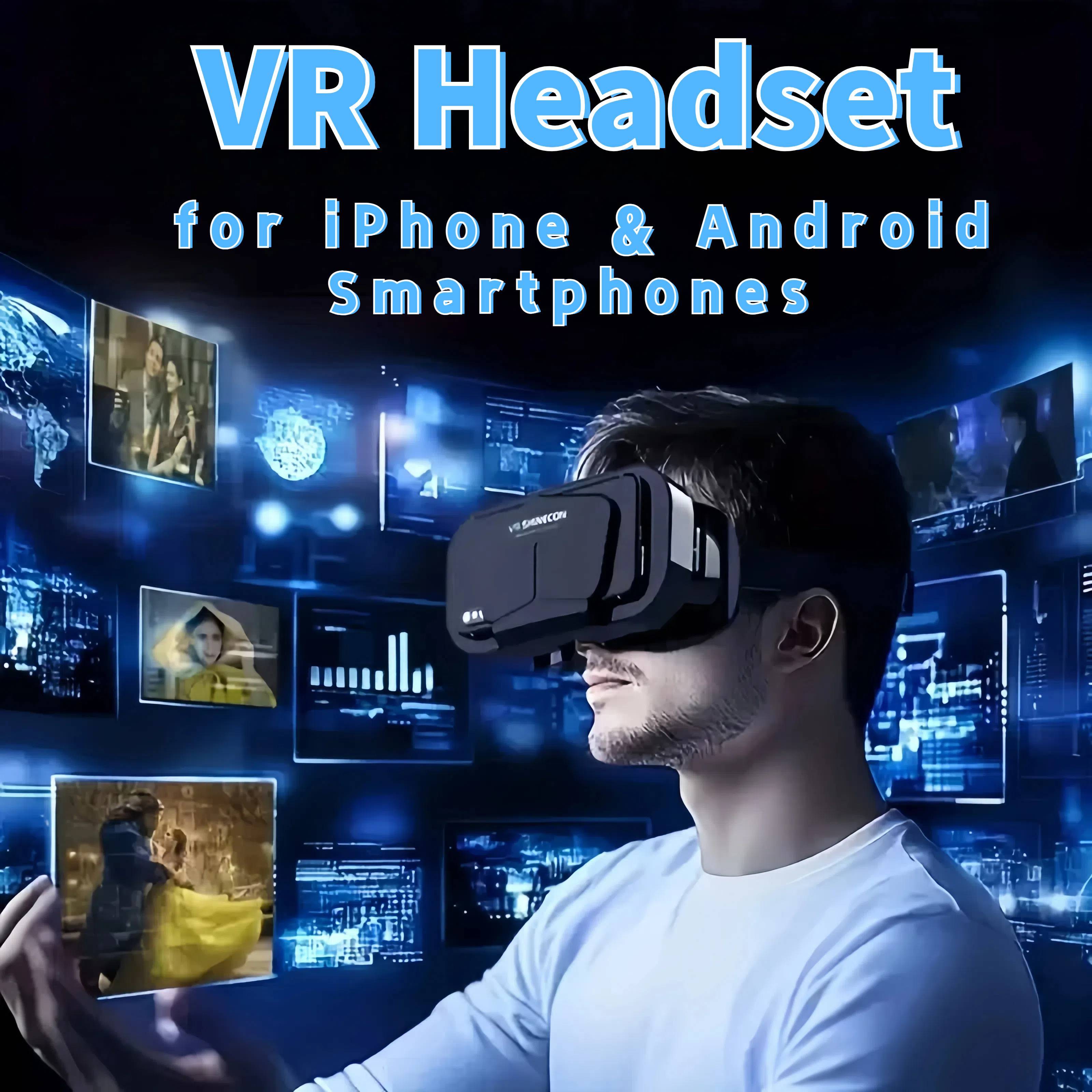 TEMU 3d Vr Headset For Iphone & Android - G10 Glasses With Sensor & Controller, -, Comfortable Pvc Material, Ideal For Gaming & Movies