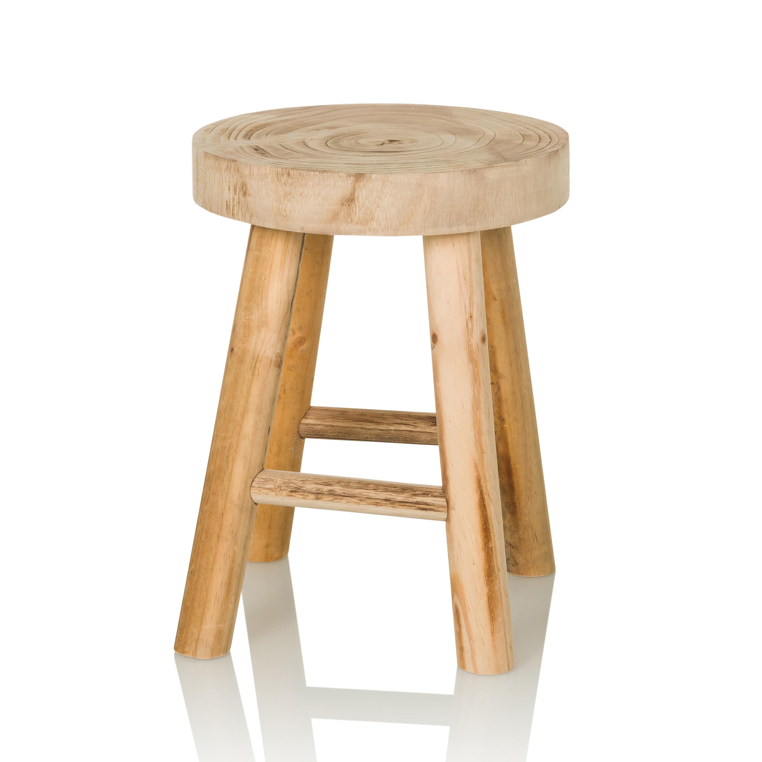 Living Hocker Made Of Solid Wood W Stable Wooden Stool Seat Stool In Scandinavian Look, Flower Stool Made Of Wood