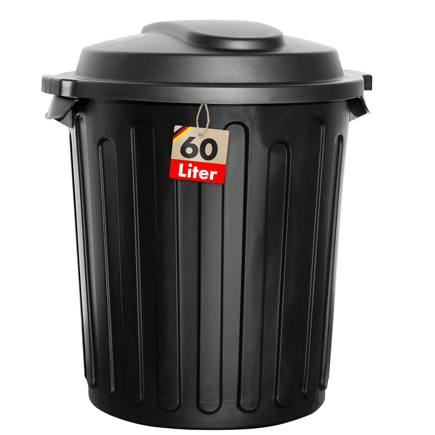 TEMU Floordirekt Robin Cestino per Rifiuti �� 60 Litri con �� Pratico e Capiente Cestino per Carta per Cucina, Ufficio o Casa // Dimensioni: 46 x 46 x