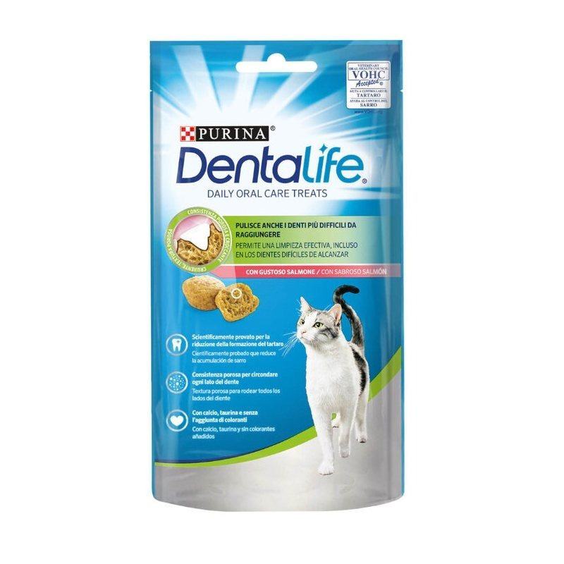TEMU Dentalife Daily Oral Care, Snack dental para gato adulto, para Gato, Pack de 8 bolsas de 40g