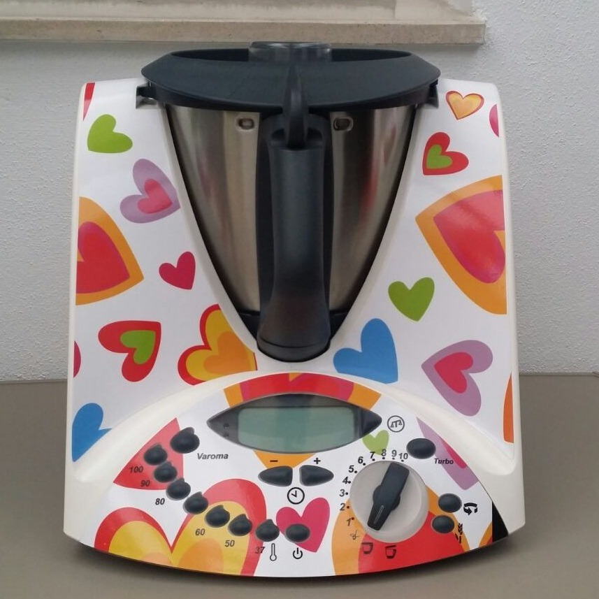 TEMU Vinilo para MOD. CORAZONES Pegatinas decorativas compatibles con robot de cocina , diseño de accesorios de cocina, resistente , autoadhesiva