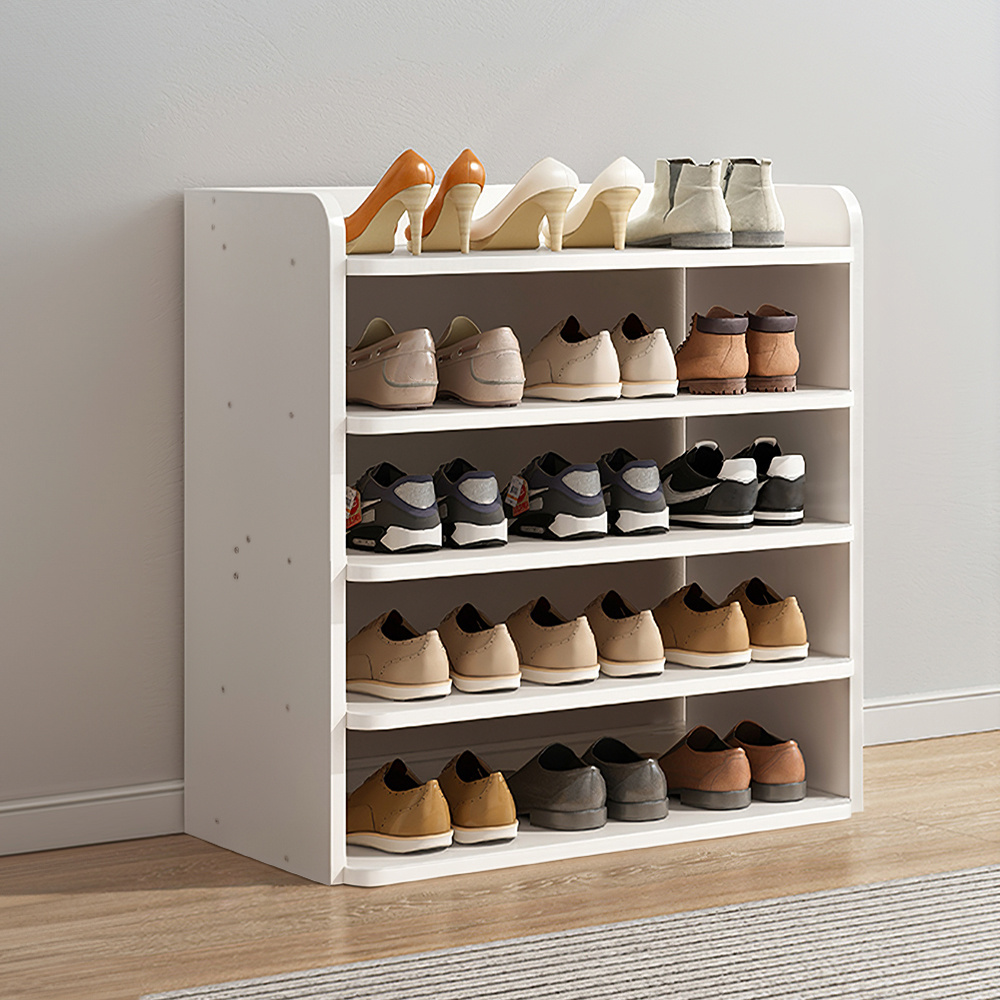 TEMU 5 Tier Wooden Shoe Rack, Shoe Storage Rack Shoes Shelf Unit Footwear Cabinet Organiser, Vertical Shoe Stand Shoe Tower Plant Pot Display