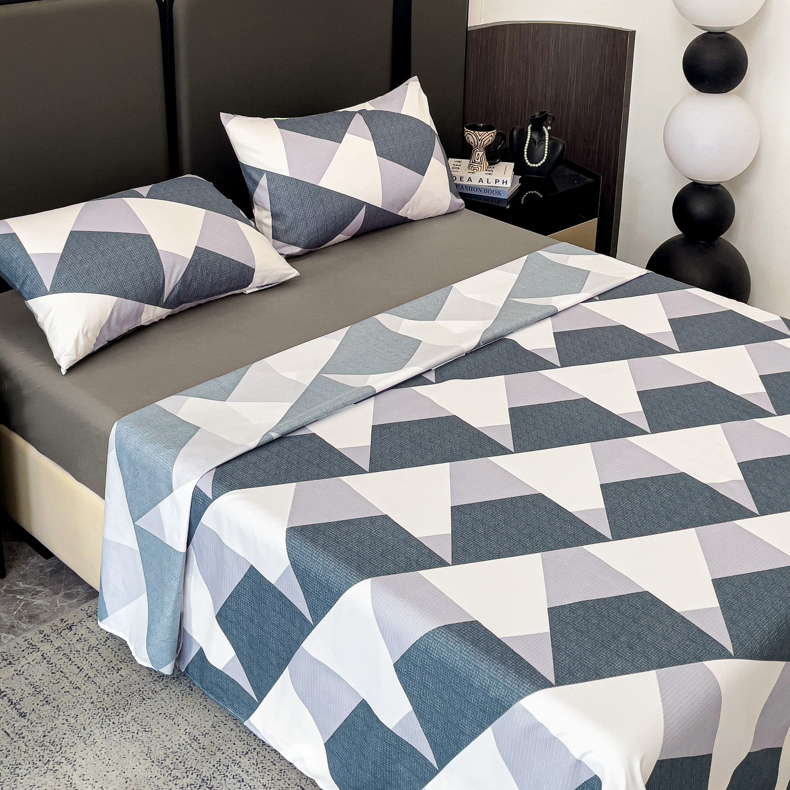 TEMU Juego de Sábanas Estampado de 3 o 4 Piezas, Muy , y Transpirable, Sábana Encimera + Sábana Bajera Ajustable + Fundas de Almohada de Sobre