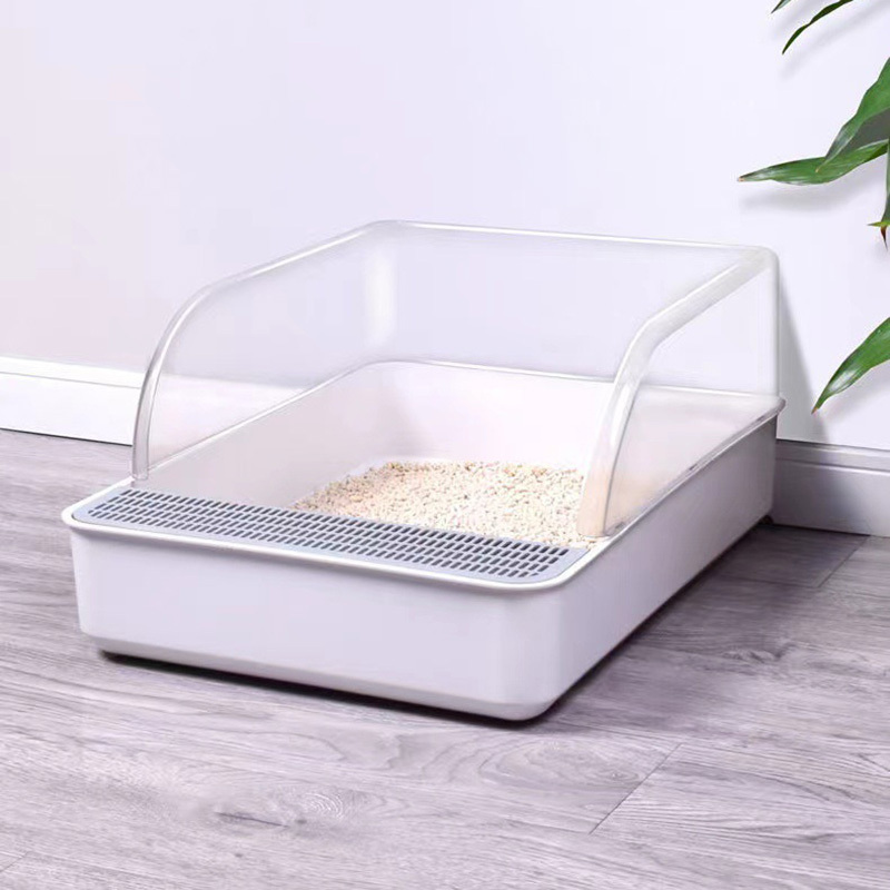 Large High-Sided Cat Litter Box with Splash-Proof Design
