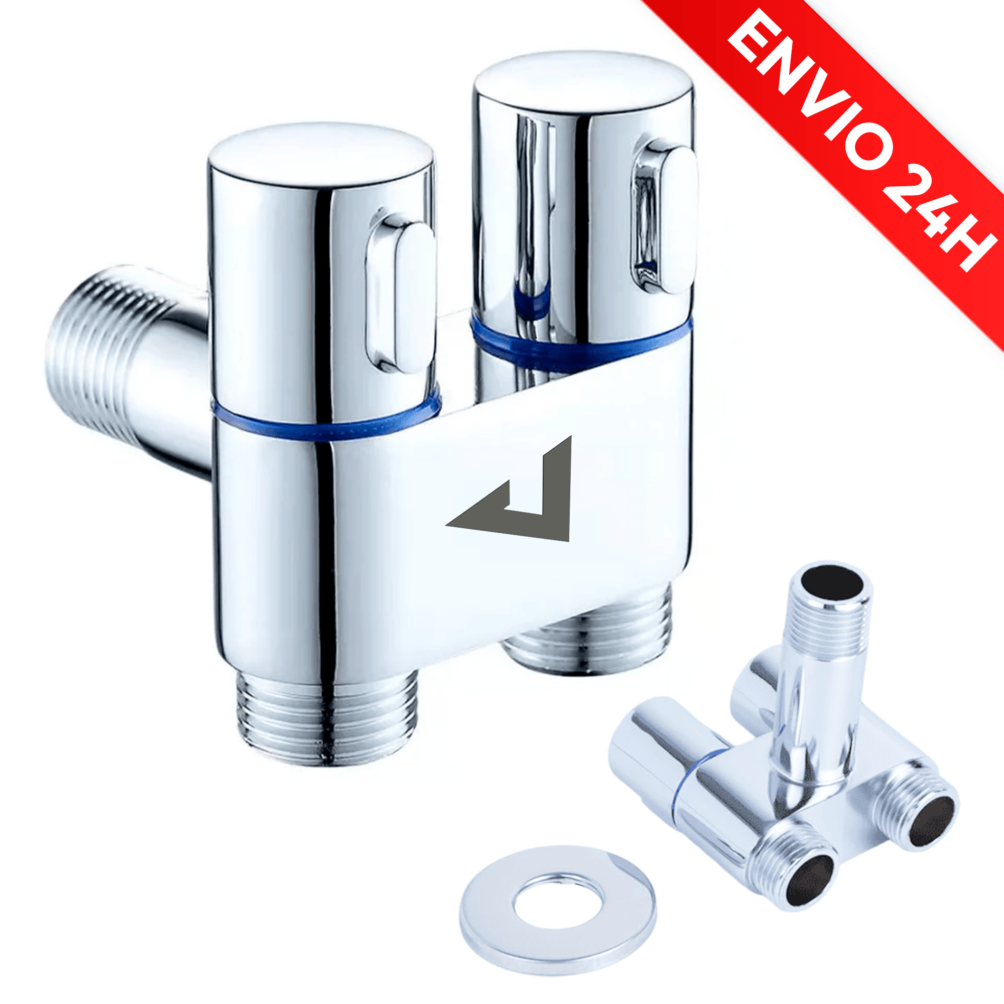 Image of Bidet Faucet For Toilet + 2-way Control Valve + Hose And Holder | Hygienic Toilet Showers For Personal Hygiene | Handheld Bidet Sprayer | Bidet Shower For Bathrooms