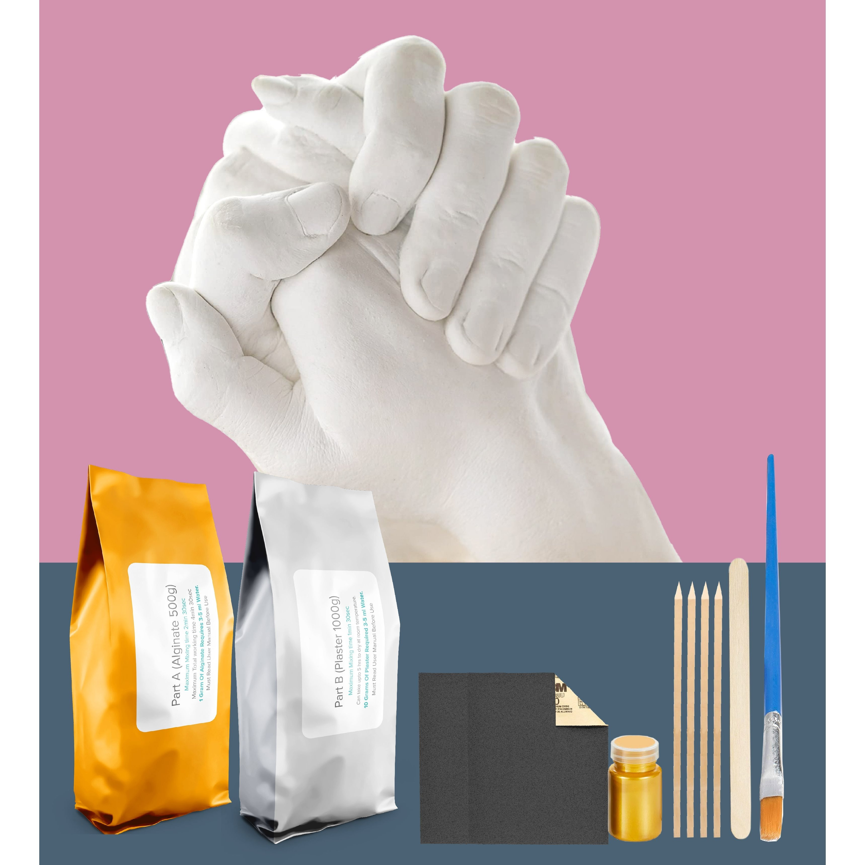hand moulding kit couples holding hands 3d keepsake hand casting kit unique personalised couple gifts for her him adults anniversary birthday wedding