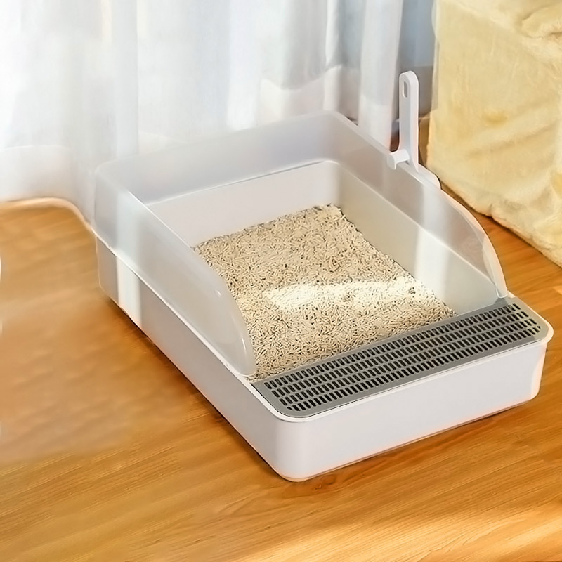 Large High-Sided Cat Litter Box with Splash-Proof Design