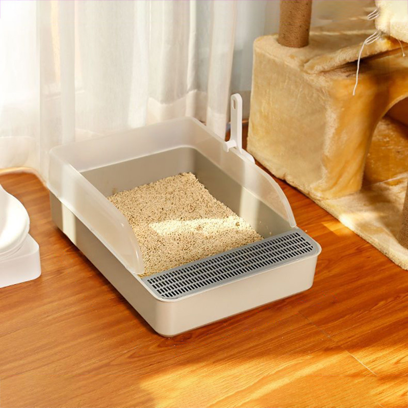 Large High-Sided Cat Litter Box with Splash-Proof Design