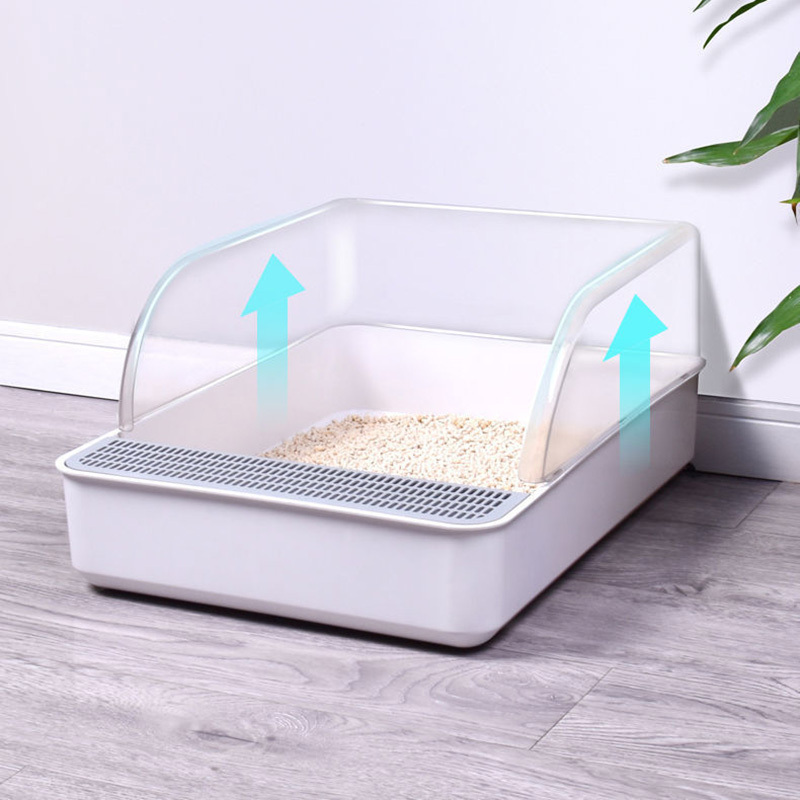 Large High-Sided Cat Litter Box with Splash-Proof Design
