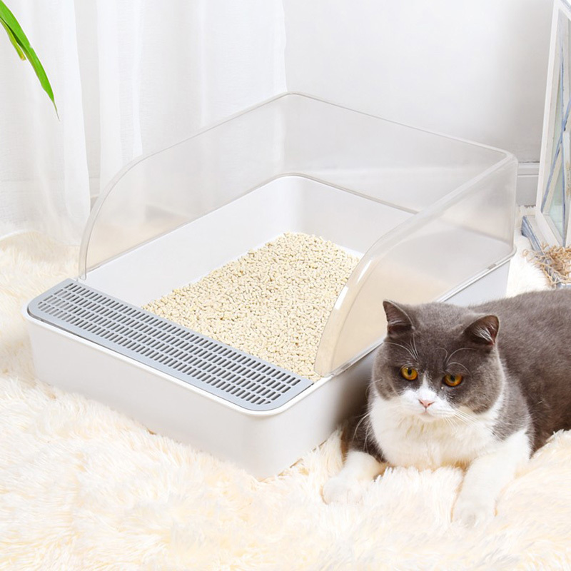 Large High-Sided Cat Litter Box with Splash-Proof Design