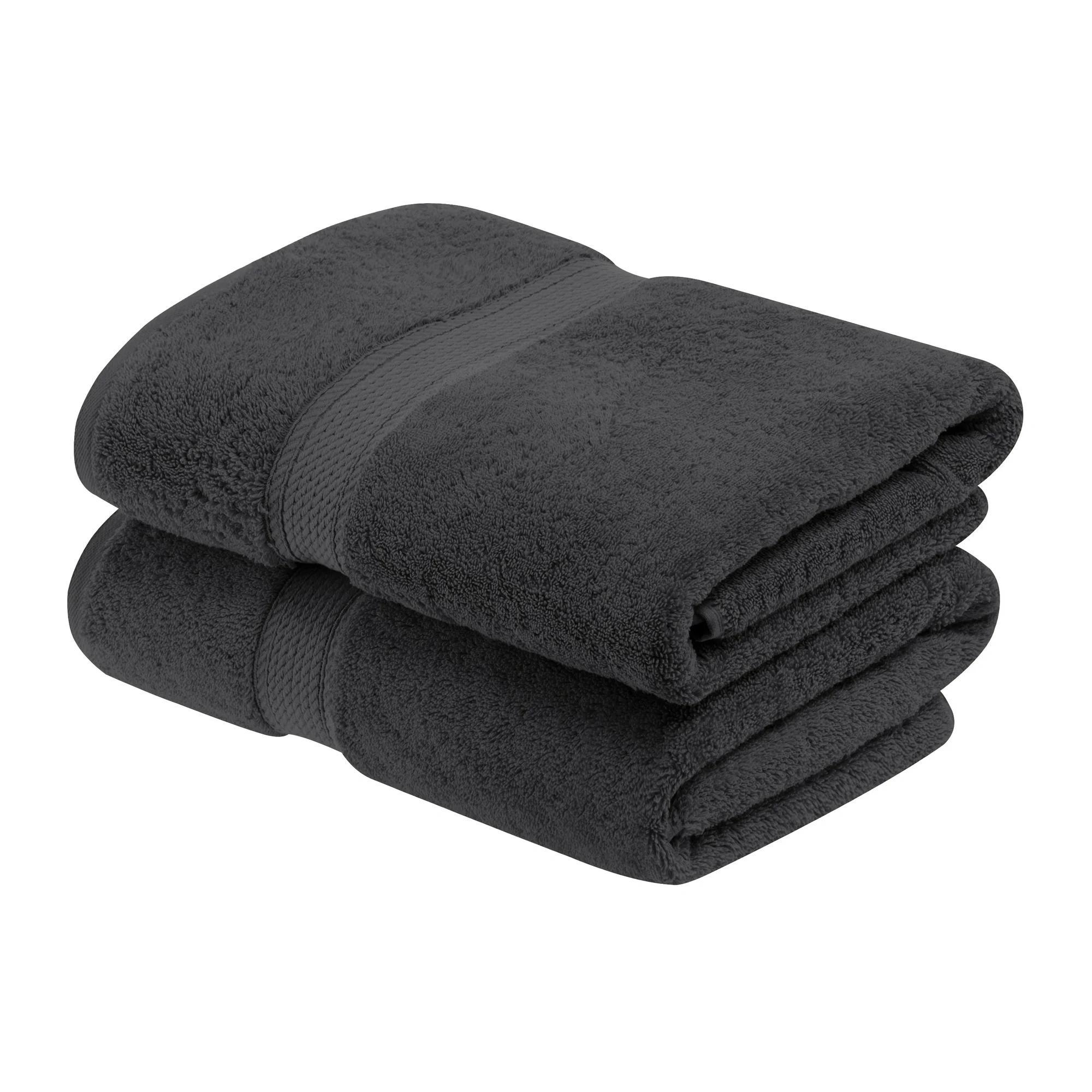 TEMU 2x Bath Towel Set Pack Of 2 100% Cotton Towels For Bathroom | Absorbent Quick Drying Premium Towels For Hotel, Spa And Bathroom Towels Set