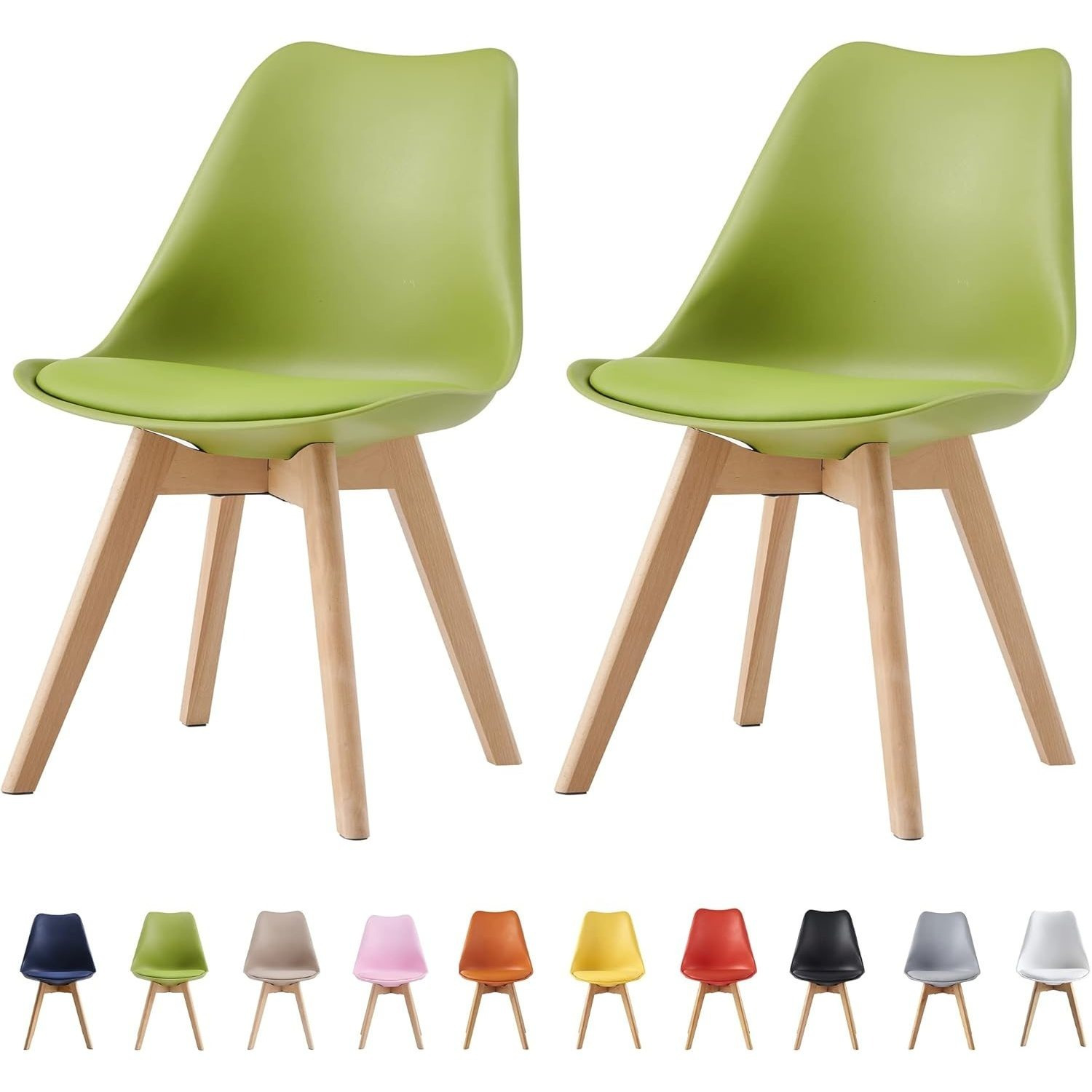 TEMU 2-piece Set Of Dining Chairs, Kitchen Chairs, Office Chairs, Lounge Chairs, Designer Shell Chairs In