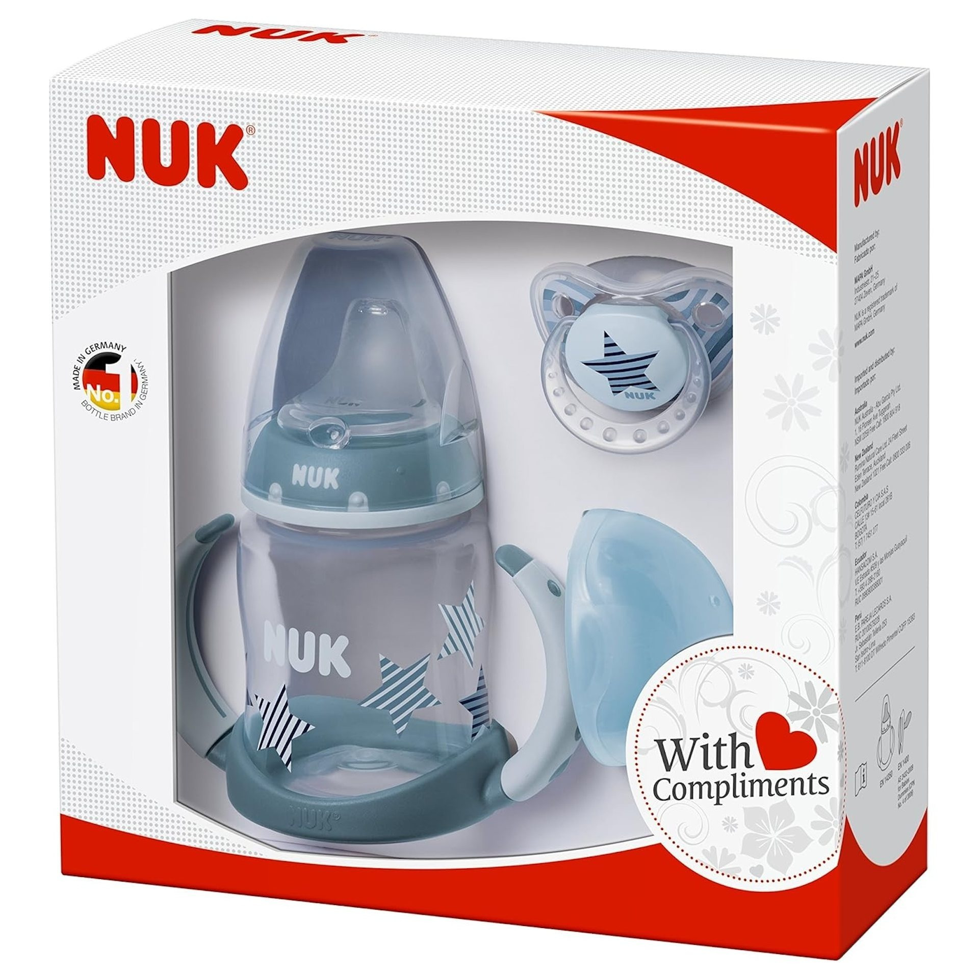 Nuk Training Bottle Gift Set With Pacifier & Protective Case