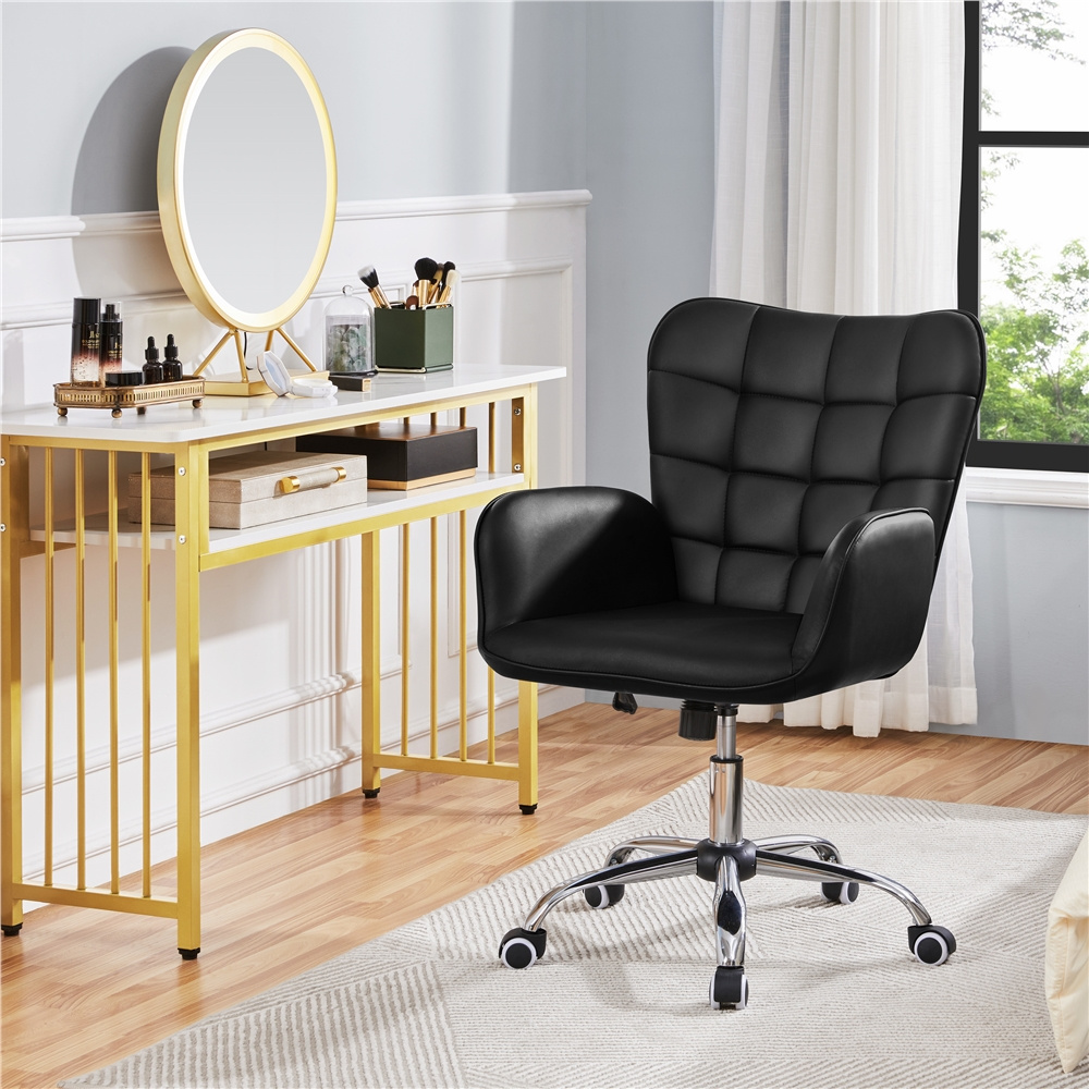 Image of Costoffs Office Chair Ergonomic Desk Chair With Armrests And Casters Office Stool Work Chair Swivel Chair Height Adjustable Padded Chair Computer Chair Loadable Up To 136 Kg