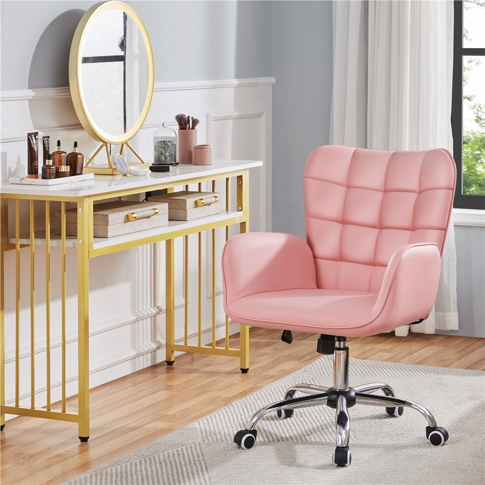 Image of Costoffs Office Chair Ergonomic Desk Chair With Armrests And Casters Office Stool Work Chair Swivel Chair Height Adjustable Padded Chair Computer Chair Loadable Up To 136 Kg
