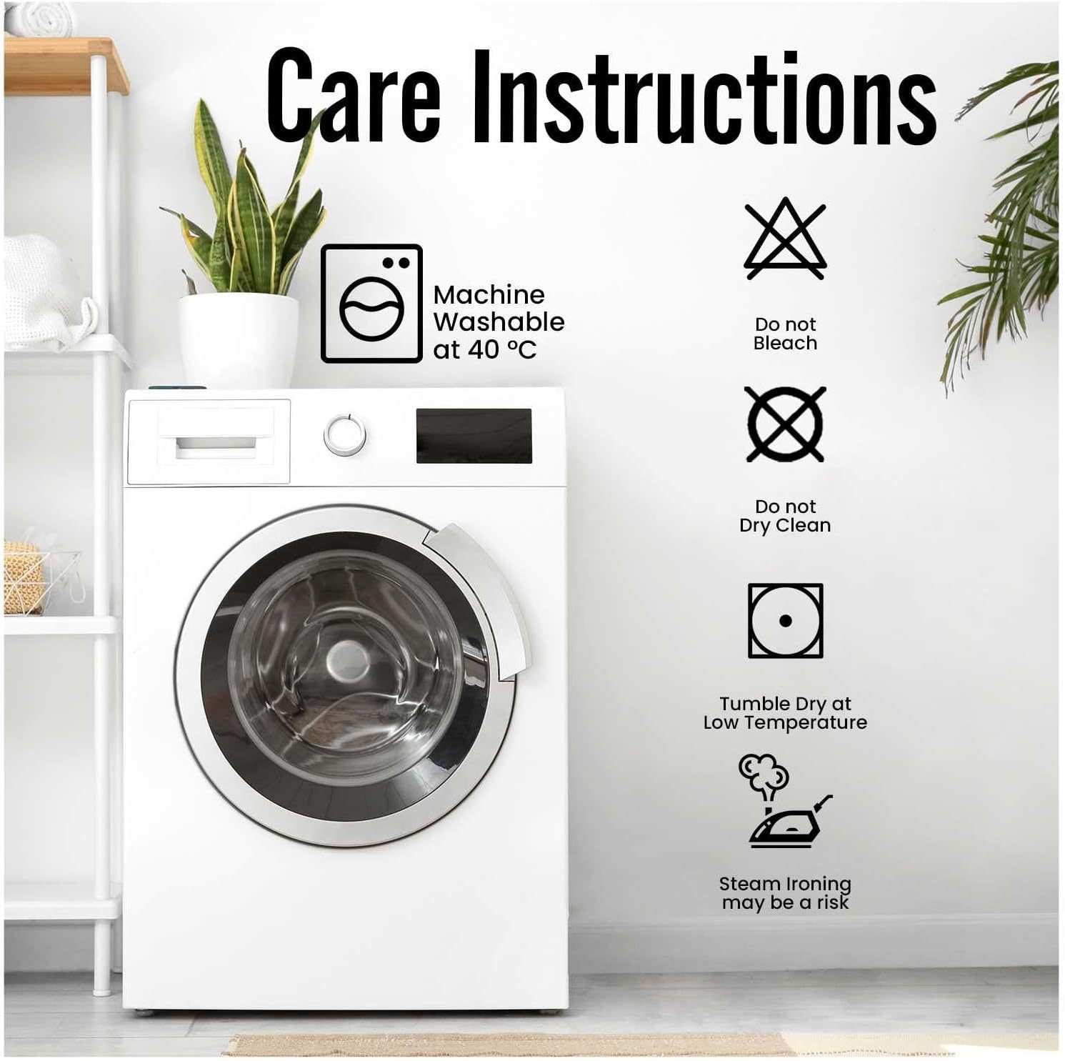 Lifestyle image of the floral bedding in a bright, modern bedroom