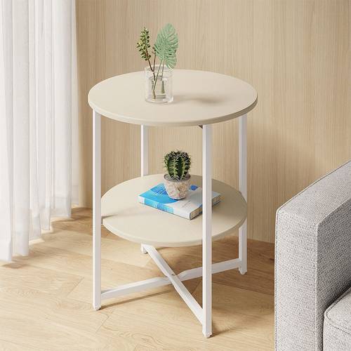 40 x 40 cm round side table with storage shelf and wood nightstand for living room round side table for living room coffee table coffee table with metal legs cocktail table with wood look decorative furniture easy to assemble