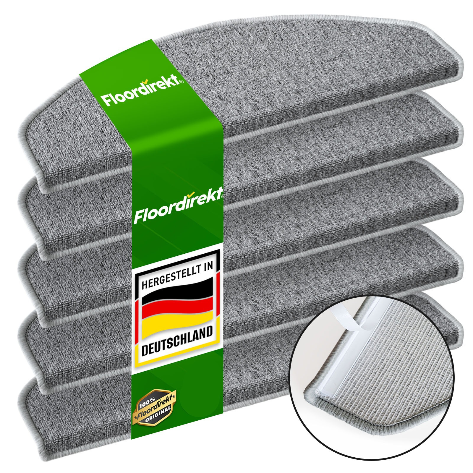 artikel foto   premium trapmatten london  -  set - 25   cm - zelfklevende traptapijten - antislip & modern - beschikbaar in 4 kleuren