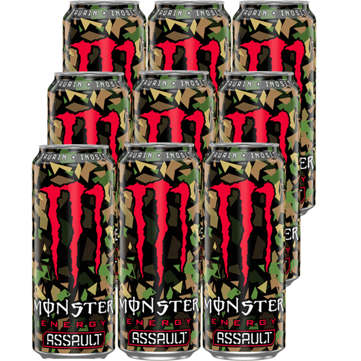 Monster Assault Caffeinated Refreshing Drink 500ml 9-pack