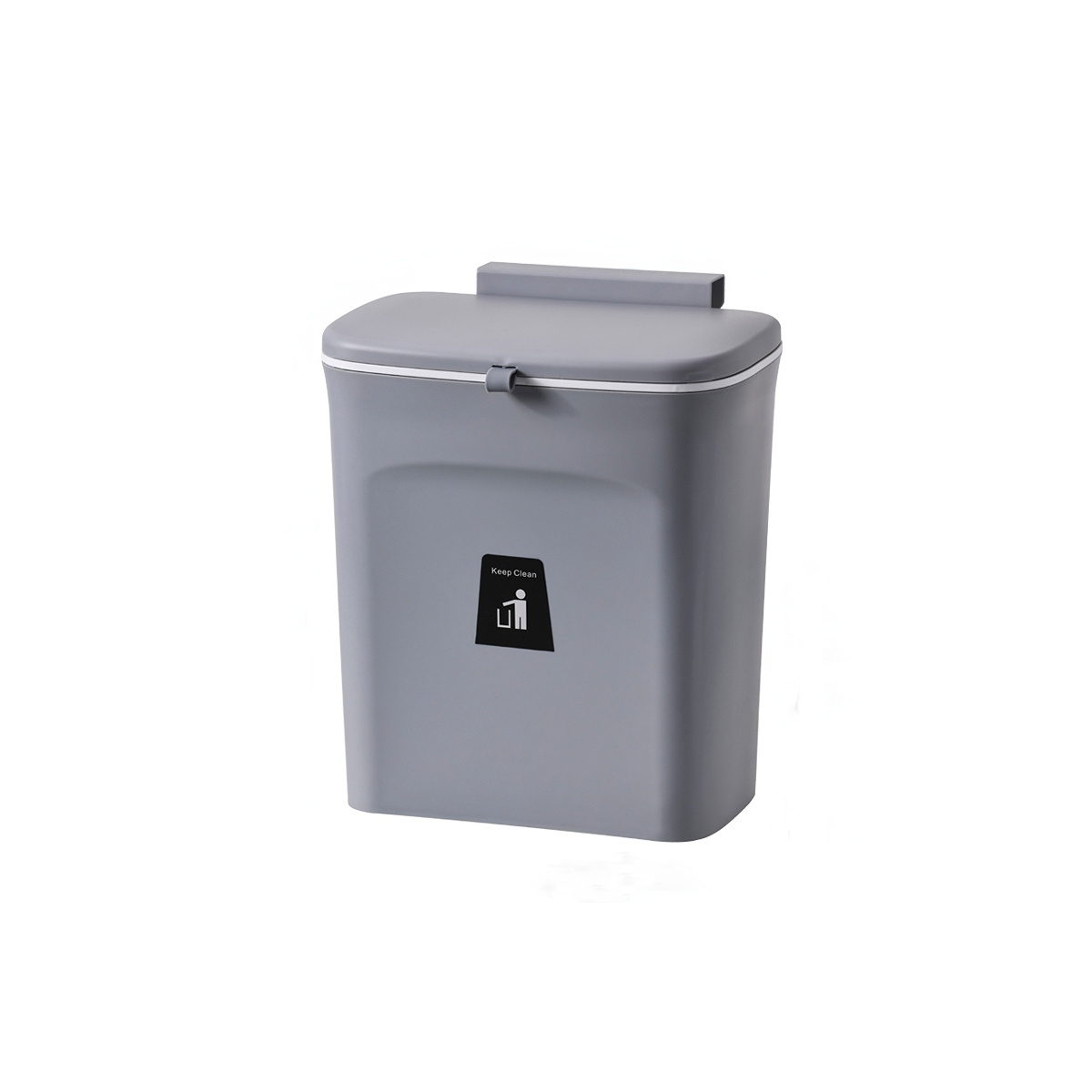 ®, Trash Can, Hanging Kitchen Trash Can, Wall-mounted Or Sink-mounted Trash Can (suitable For Kitchen, Dining Room), Kitchen Waste Container, Waste Storage Tool (gray, 26×16×29.5)