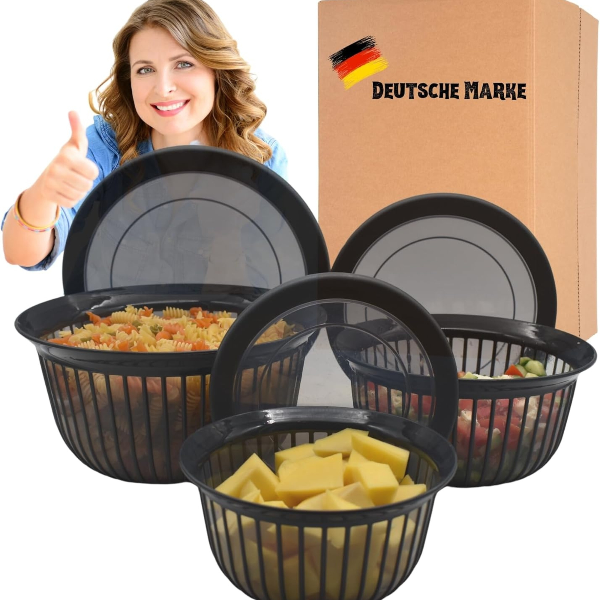 Image of Airtight Storage Containers With Lids, Sets, Bpa-free Kitchen Organizer For Dry Food, Flour, Cereal / Airtight Storage Containers With Lids