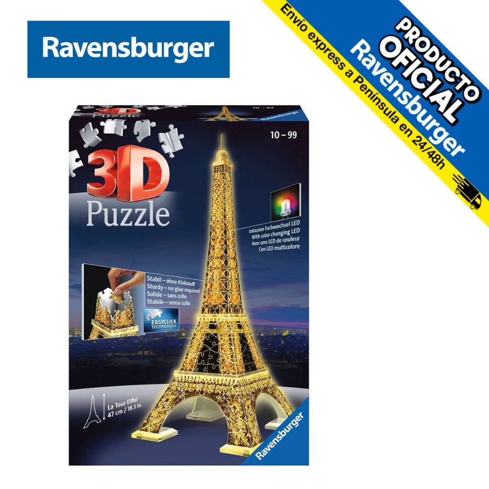 Ravensburger Puzzle 3D Tour Eiffel Night Edition - Imagen 3