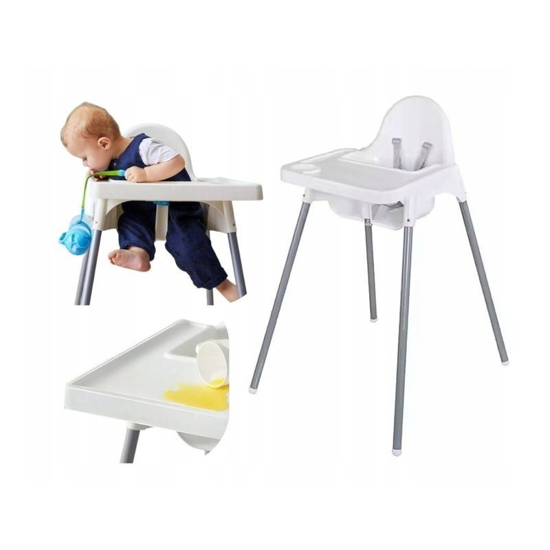 Image of High Chair For Feeding For A Child, 2-in- Chair + Tray With Straps