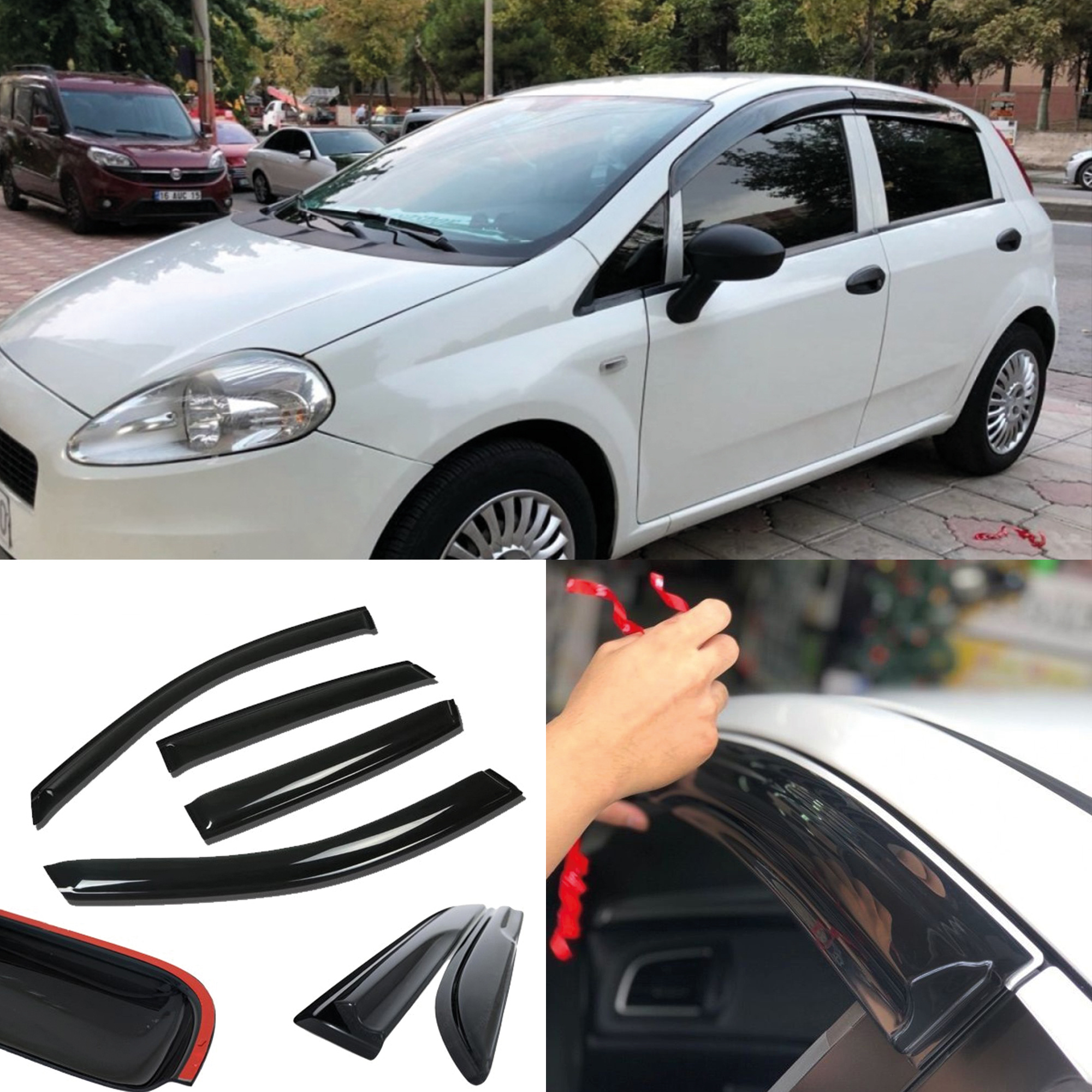 TEMU Window Visor For 2006  4pcs Cars Accessories Rain Guard Vent Wind Deflector Weathershield Moulding Trim Thickened Sun And Rain