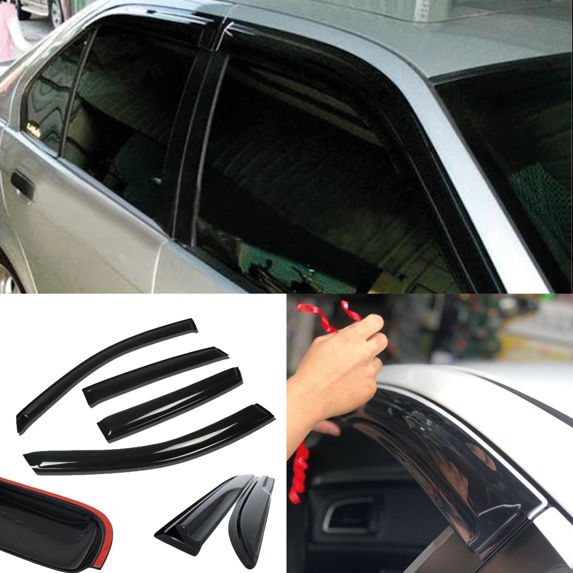 Window Visor For E46 1997-2004 Cars Accessories Rain Guard Vent Wind Deflector Weathershield Moulding Trim Thickened Sun And Rain