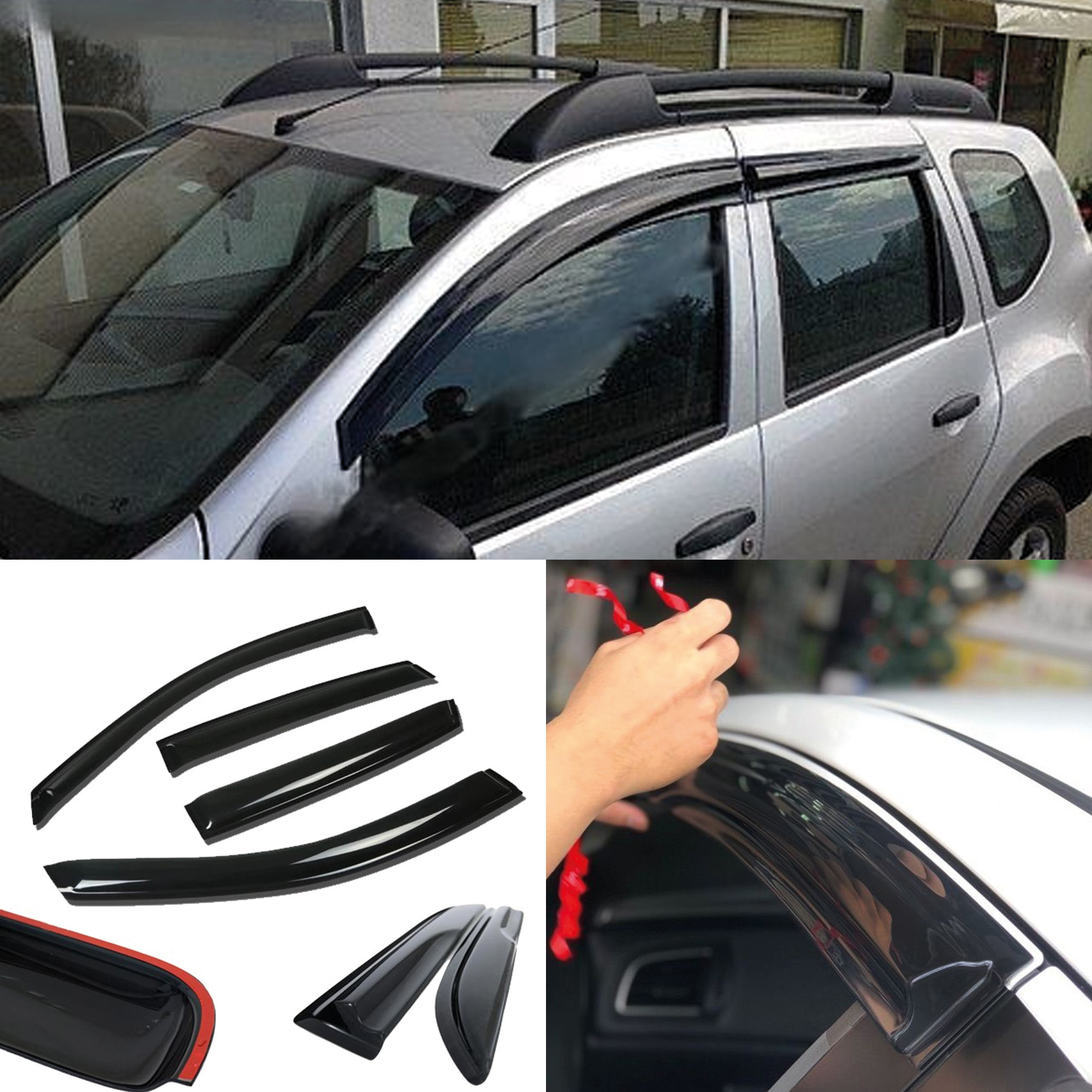 Window Visor For Duster 2010-2017 Cars Accessories Rain Guard Vent Wind Deflector Weathershield Moulding Trim Thickened Sun And Rain