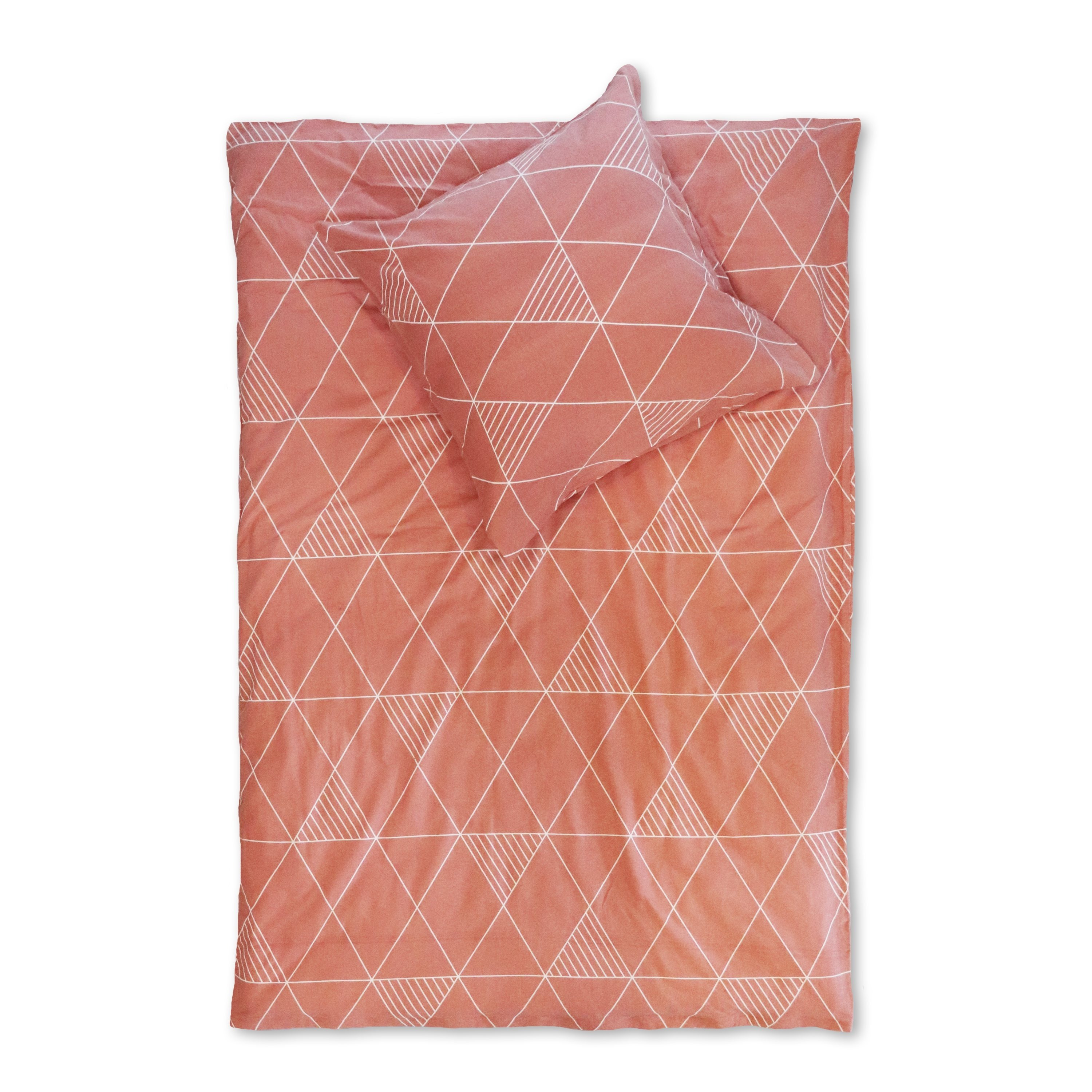 Image of Beaver Bed Linen Winter 135x200 Cm + 80x80 Cm "modern Terracotta" 100%fine Beaver Bed Linen Flannel
