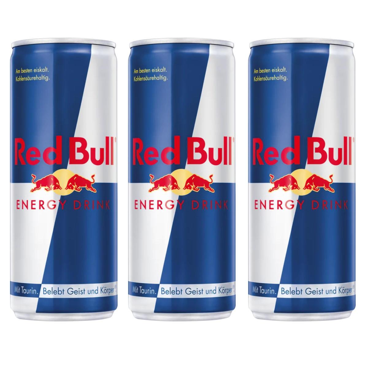 Red Bull Energy Drink Caffeinated Refreshing Beverage 250ml 3-pack
