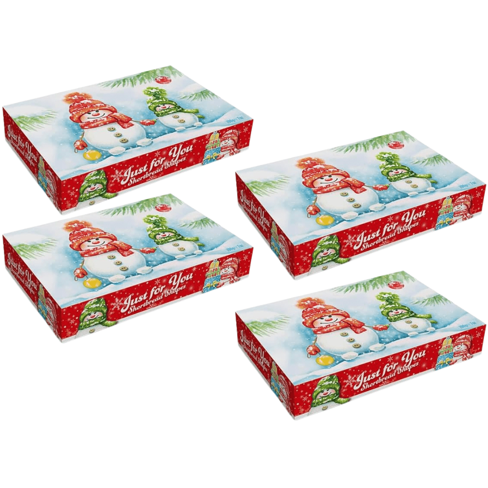 TEMU 4x Scottish Shortbread Assortment 200g – Just For You Gift Box – Christmas Biscuits