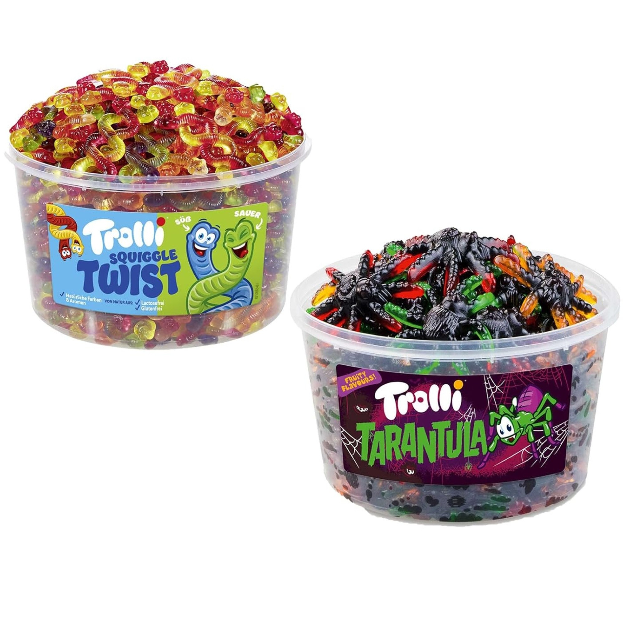 Trolli Mischief Package 1x Twist And 1x Tarantula Cans In The Set For Party Or Office Kids Birthday Sweets