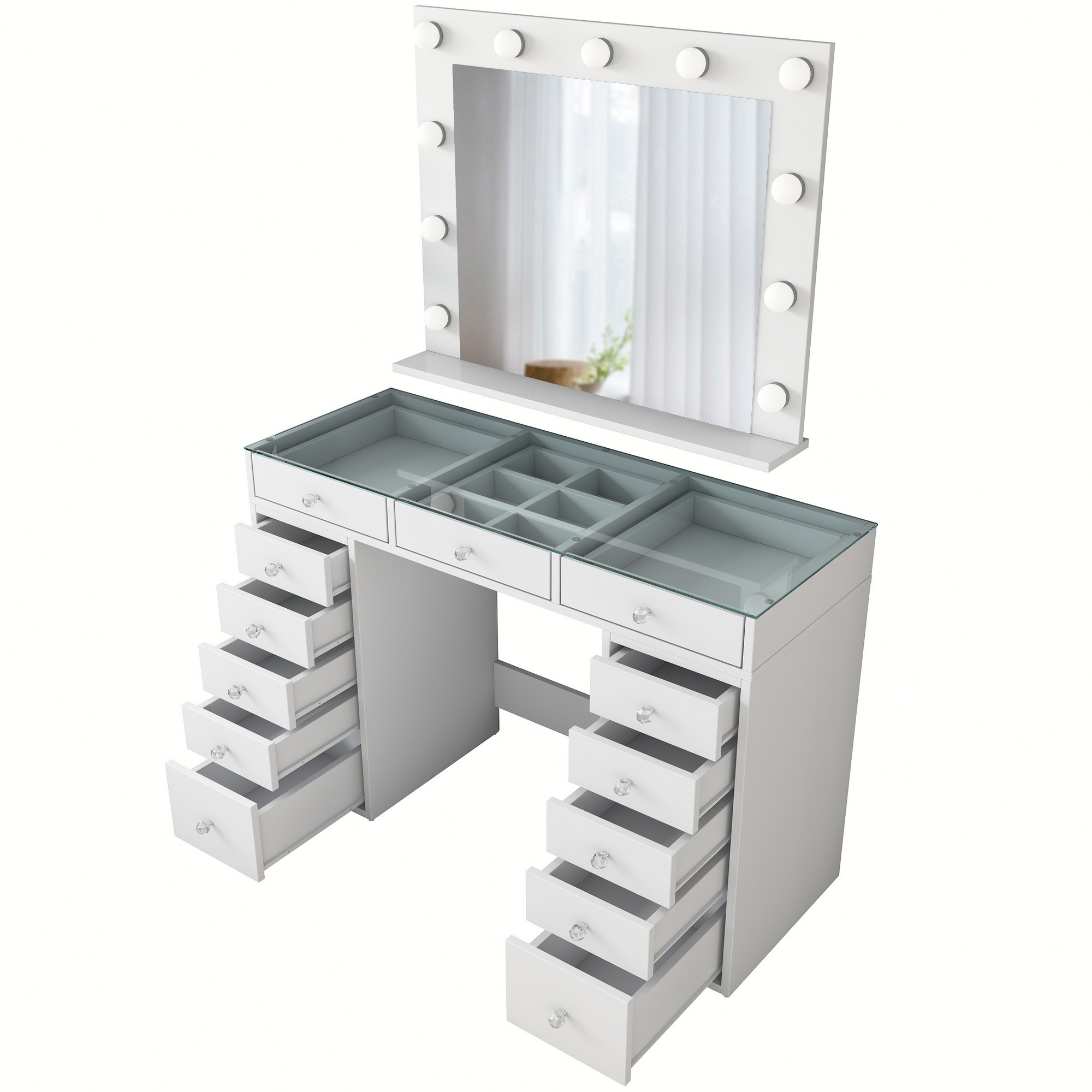 Image of Decor Makeup Table, 100% Melamine Coated E1 Quality Chipboard, 79.8 Cm X 44.5 Cm X 120 Cm